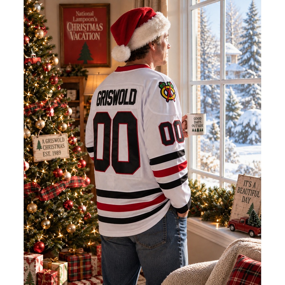 Clark Griswold 00 Chicago Blackhawks Hockey Jersey Mens M Christmas Vacation